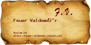 Feuer Valdemár névjegykártya